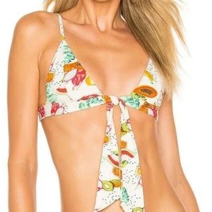 Ellejay Izzy Fruit Bikini Top from Revolve - Size Large
